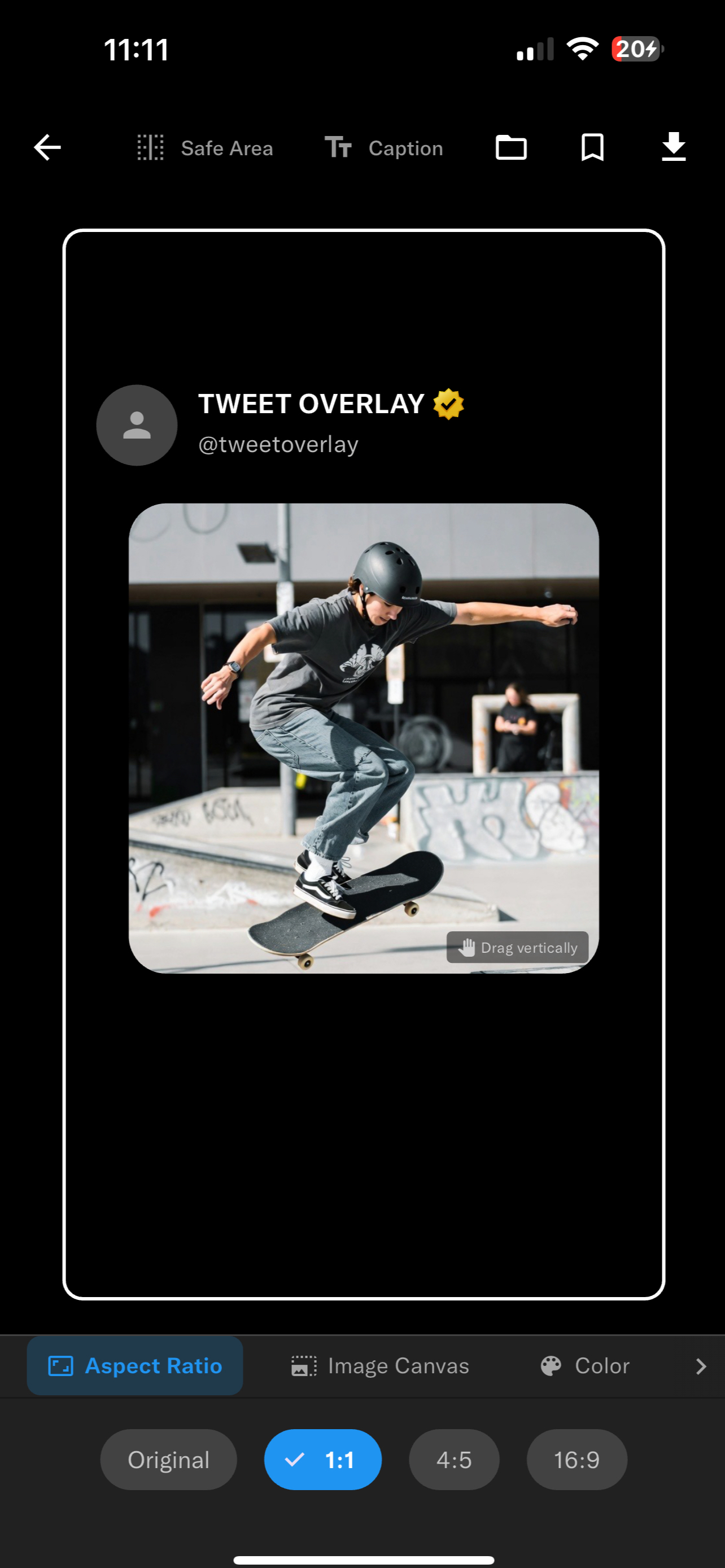 Tweet Overlay App Screenshot